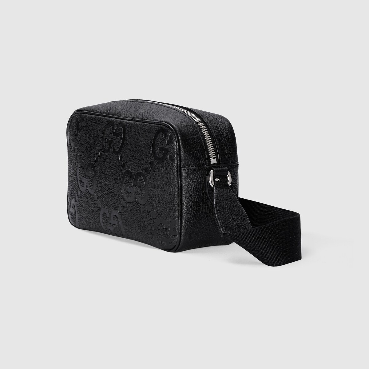 ショルダーバッグ GUCCI MEDIUM JUMBO GG MESSENGER BAG Jumbo GG Medium leather messenger bag in black - Gucci