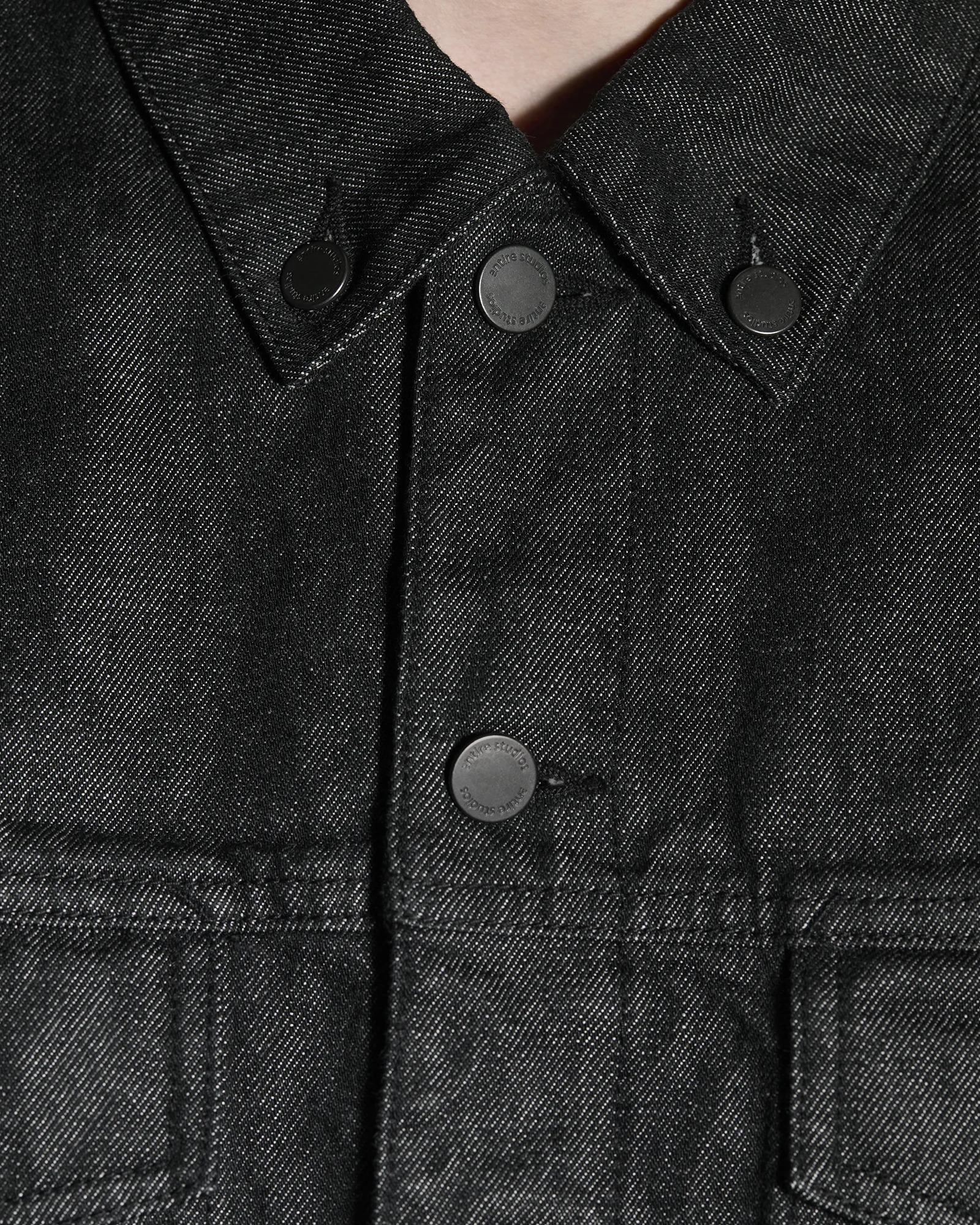 SHRUNKEN DENIM JACKET RAW BLACK - 6