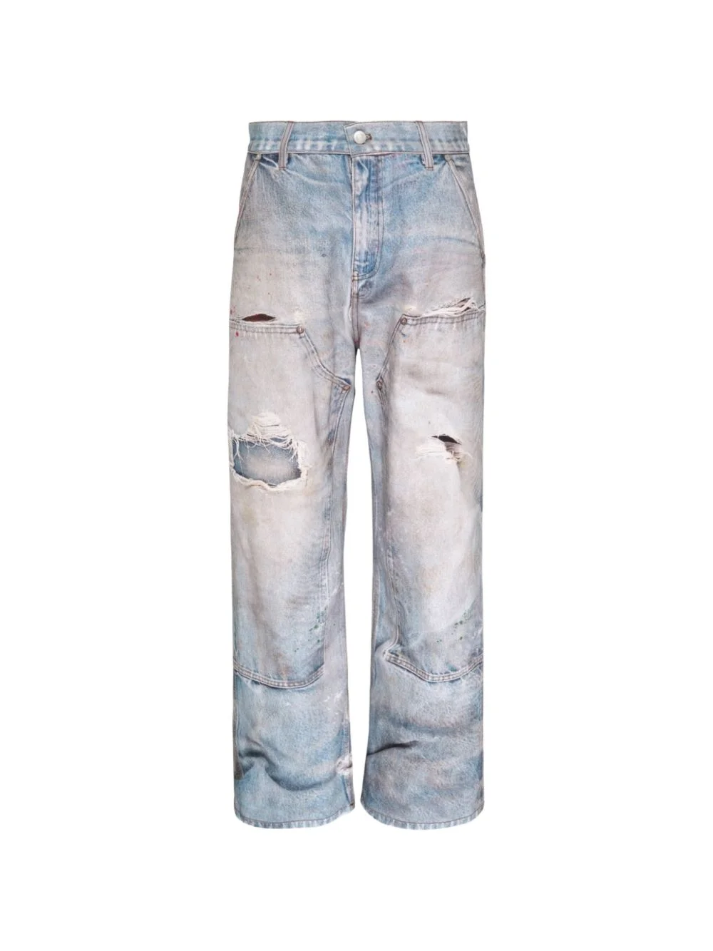 distressed Trompe-l'Œil jeans - 1