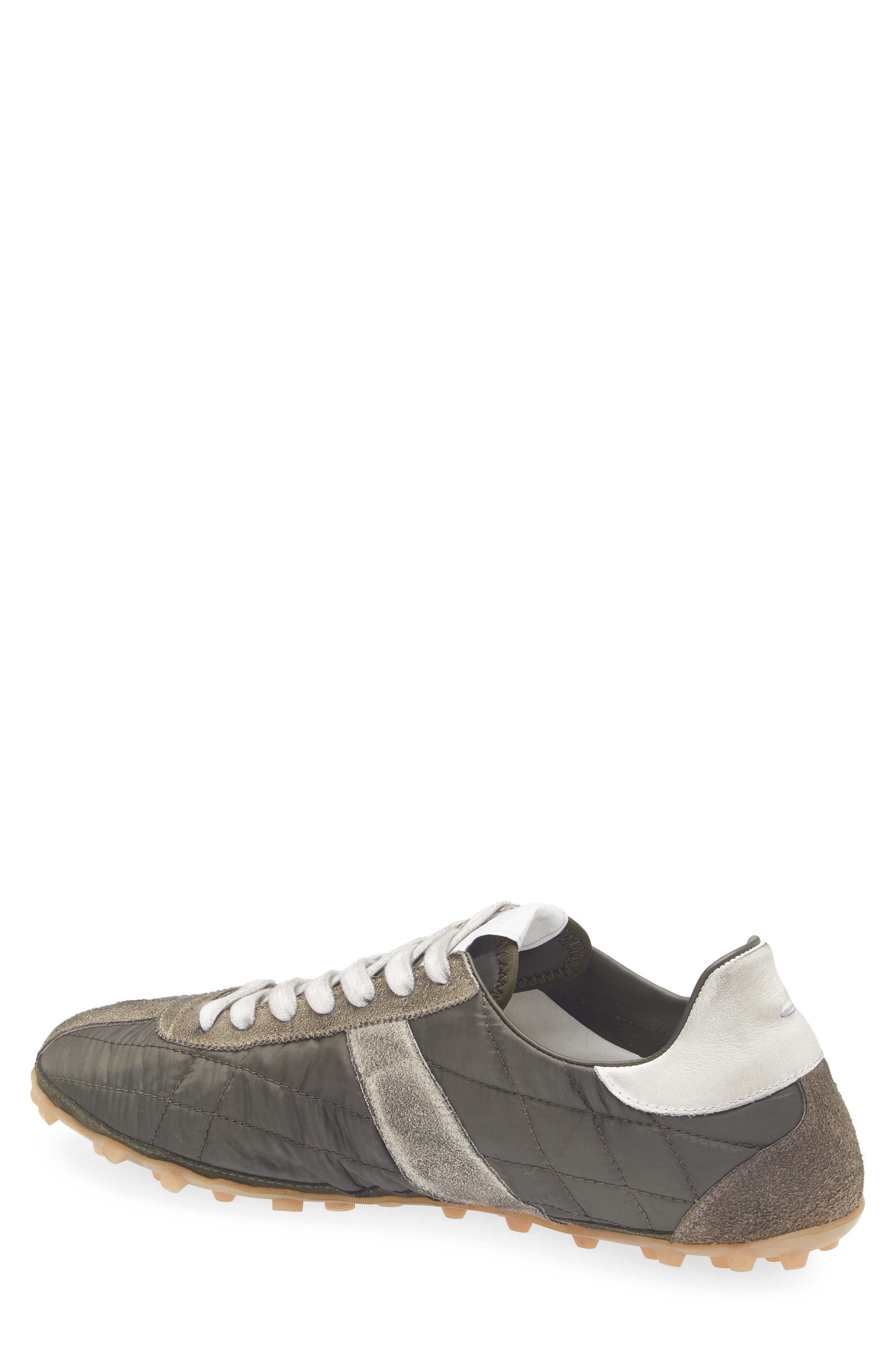 Maison Margiela Sprinter Low Top Sneaker in Dark Green/White/Grey at Nordstrom - 2