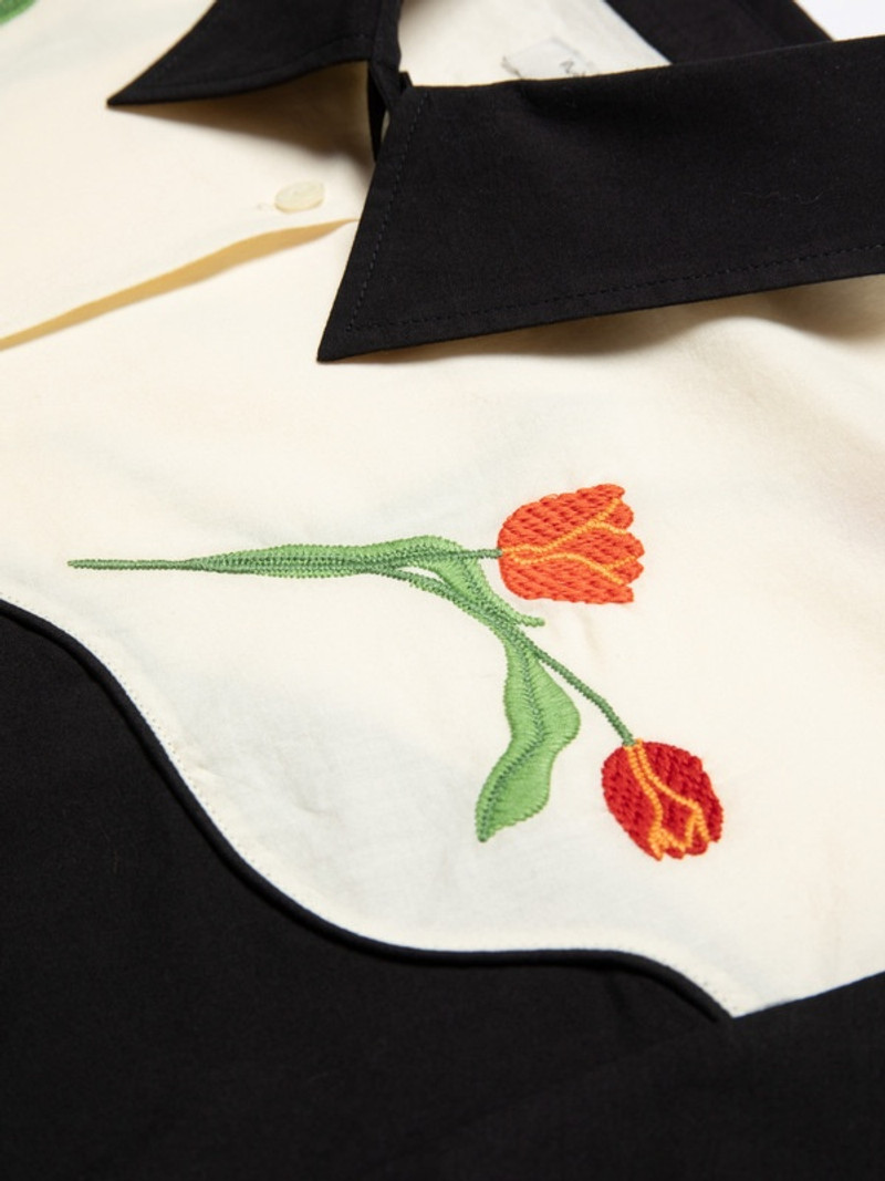 Daisy Western Cotton Shirt Black 7