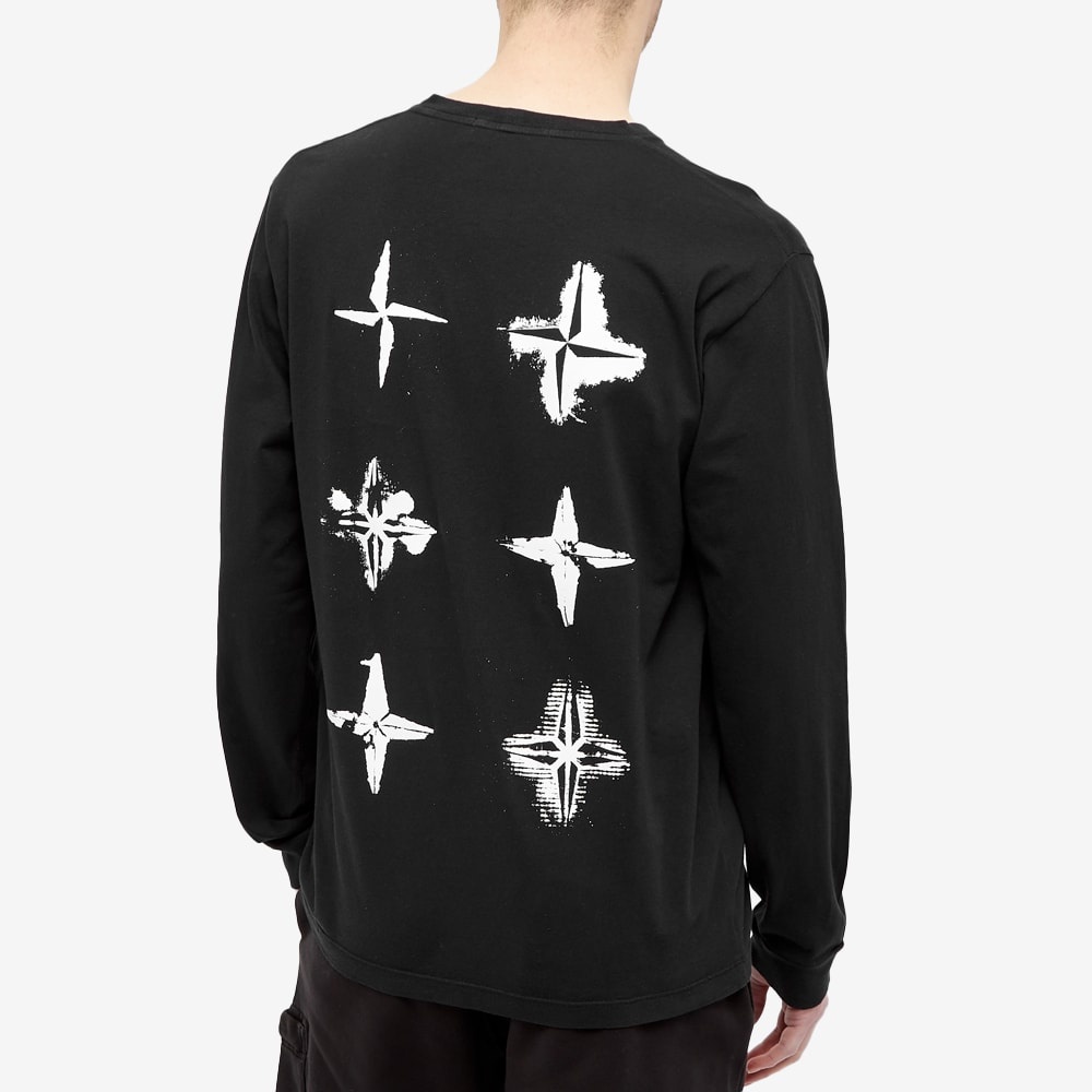 Stone Island Long Sleeve Stencil Three Print Tee - 5