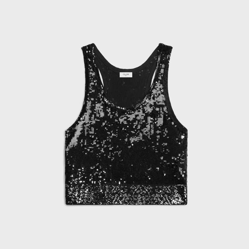 EMBROIDERED TANK TOP IN SILK 1