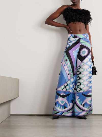 PUCCI Printed silk-twill wide-leg pants outlook