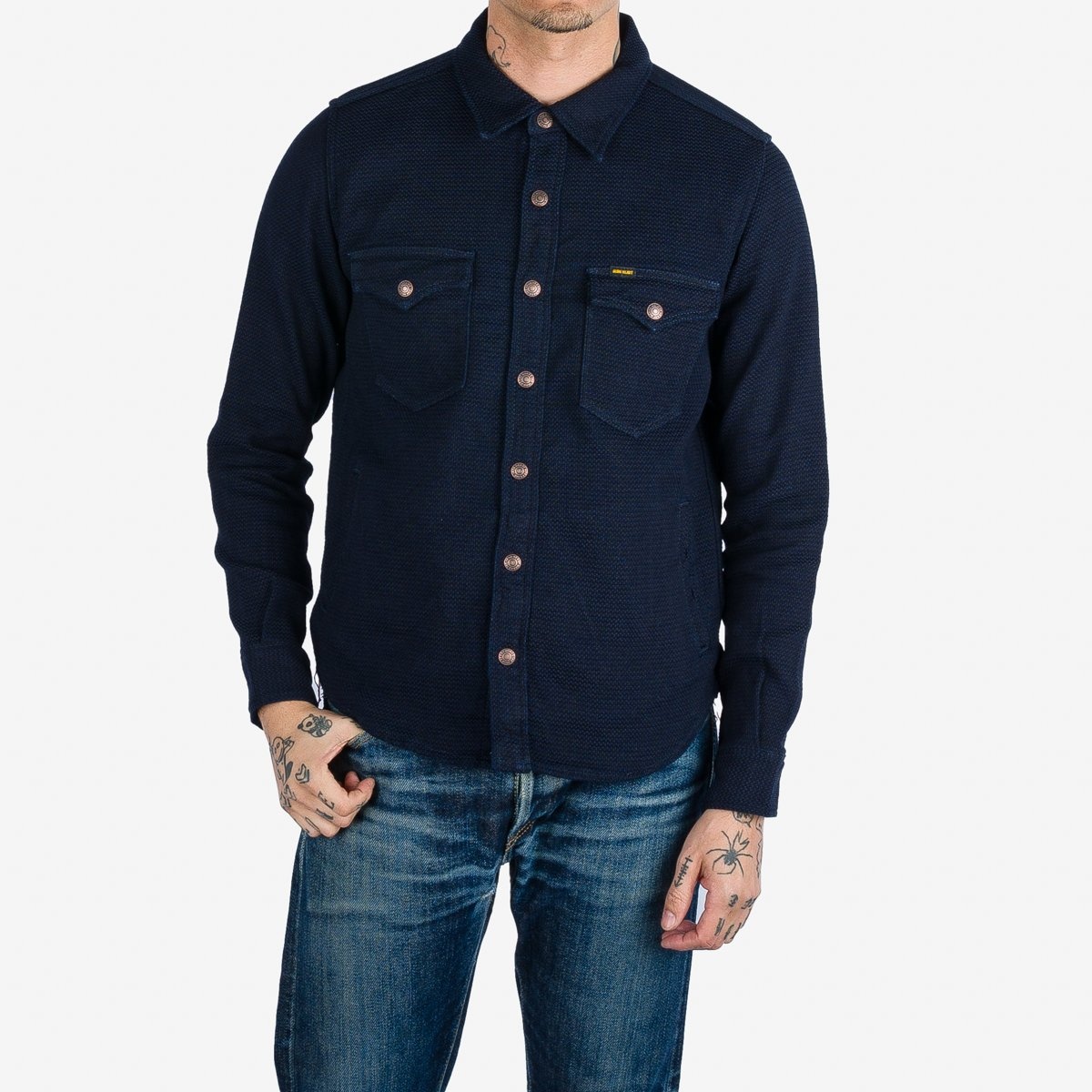 IHSH-389-IND 12oz Dobby Cloth CPO Shirt - Indigo - 2