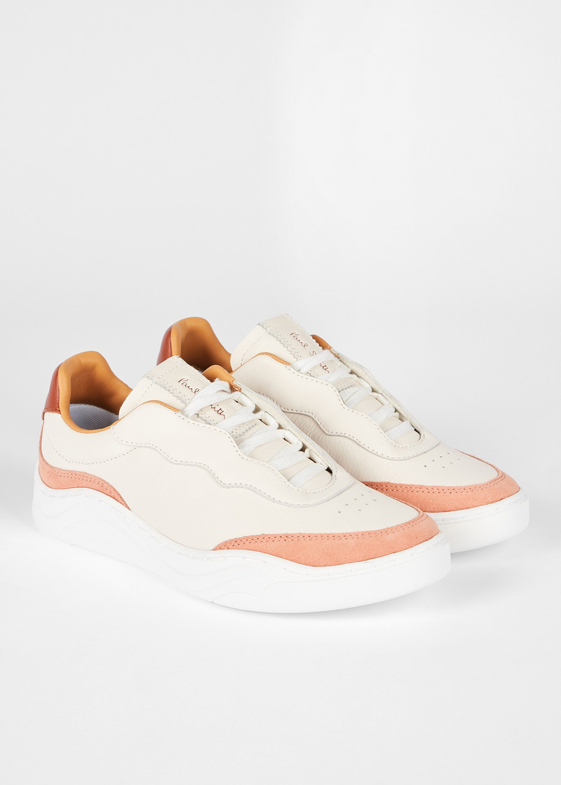 Paul Smith Women's Ecru Leather 'Vivian' Trainers outlook