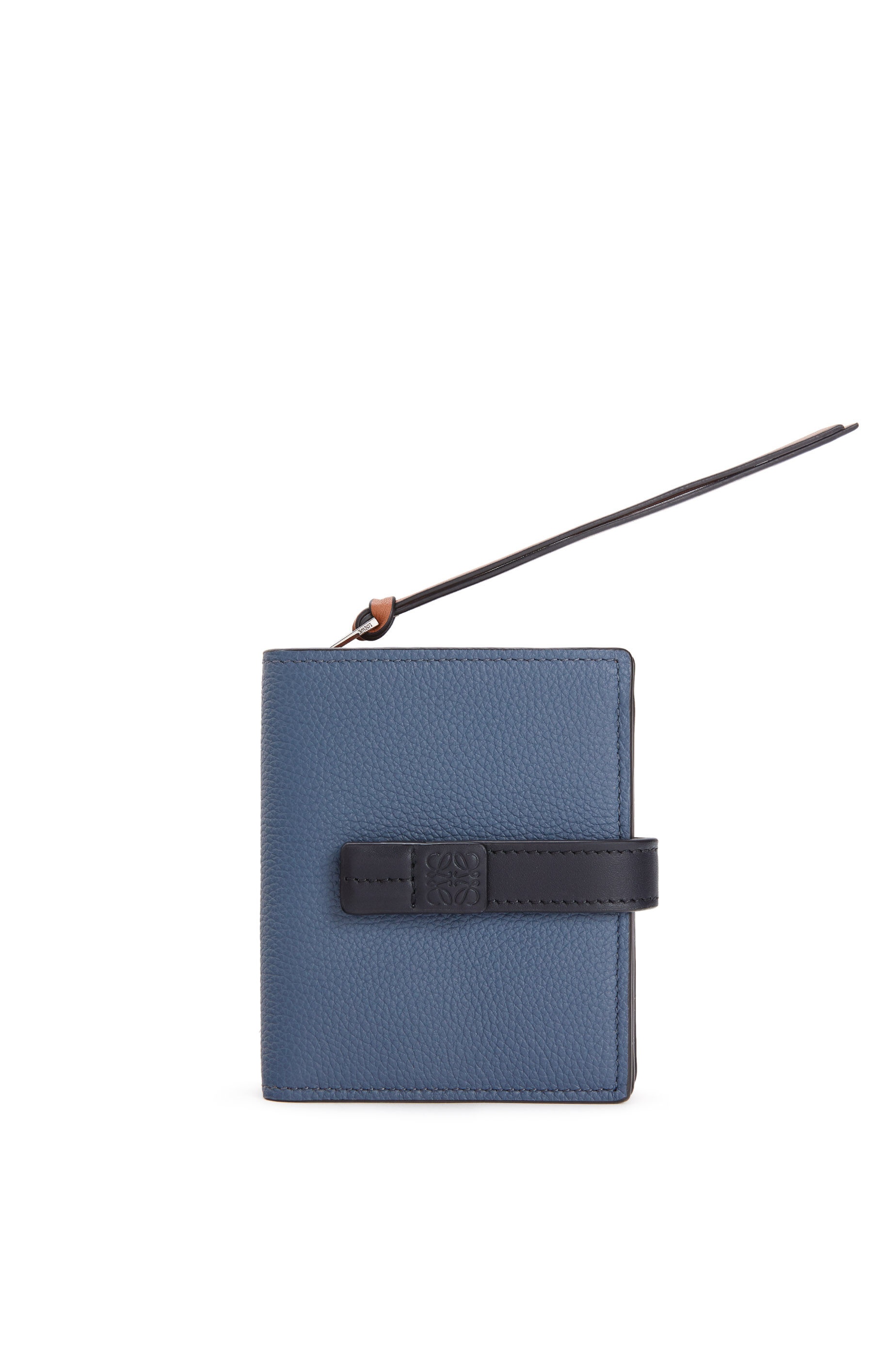 Compact zip wallet in soft grained calfskin - 1