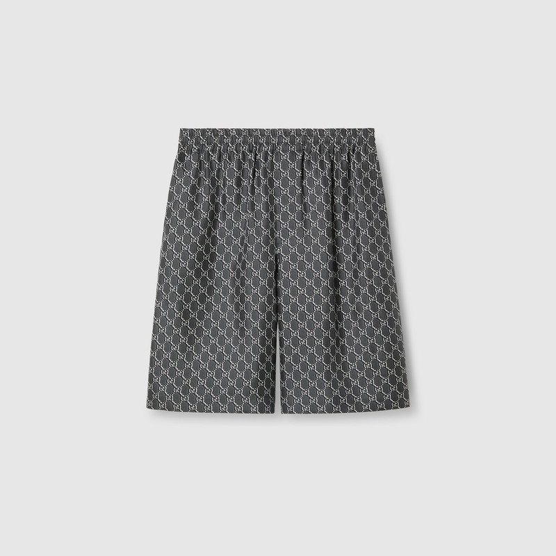 GG print silk twill shorts 1