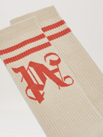 Palm Angels Monogram Striped Socks outlook