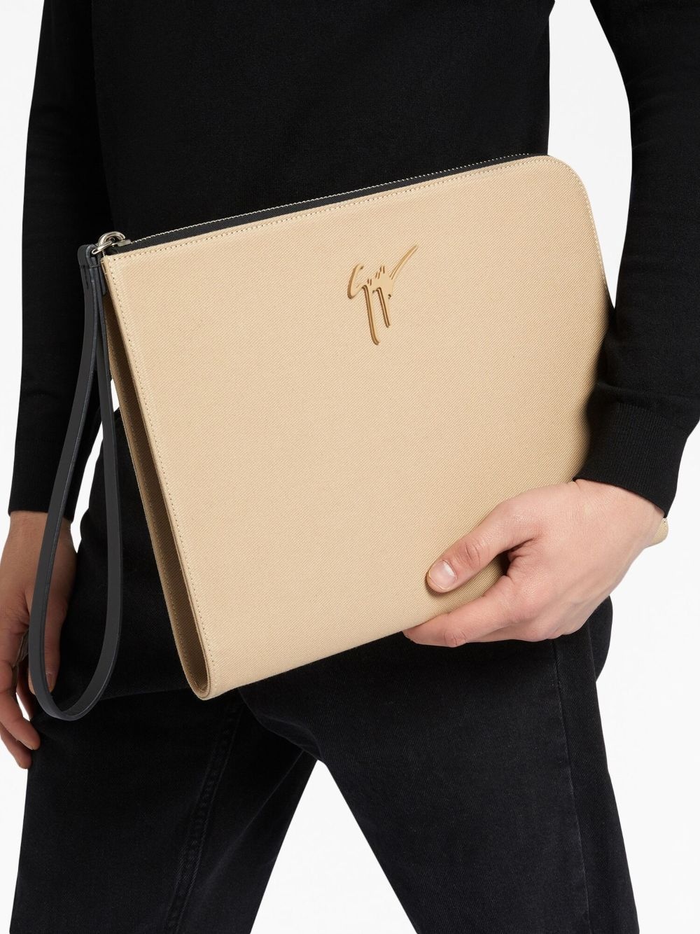 Fabian logo-plaque clutch bag - 2