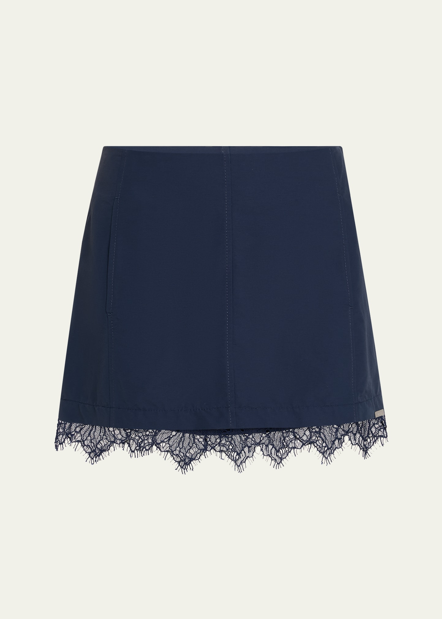 Tobie Lace-Trim Mini Skirt - 1