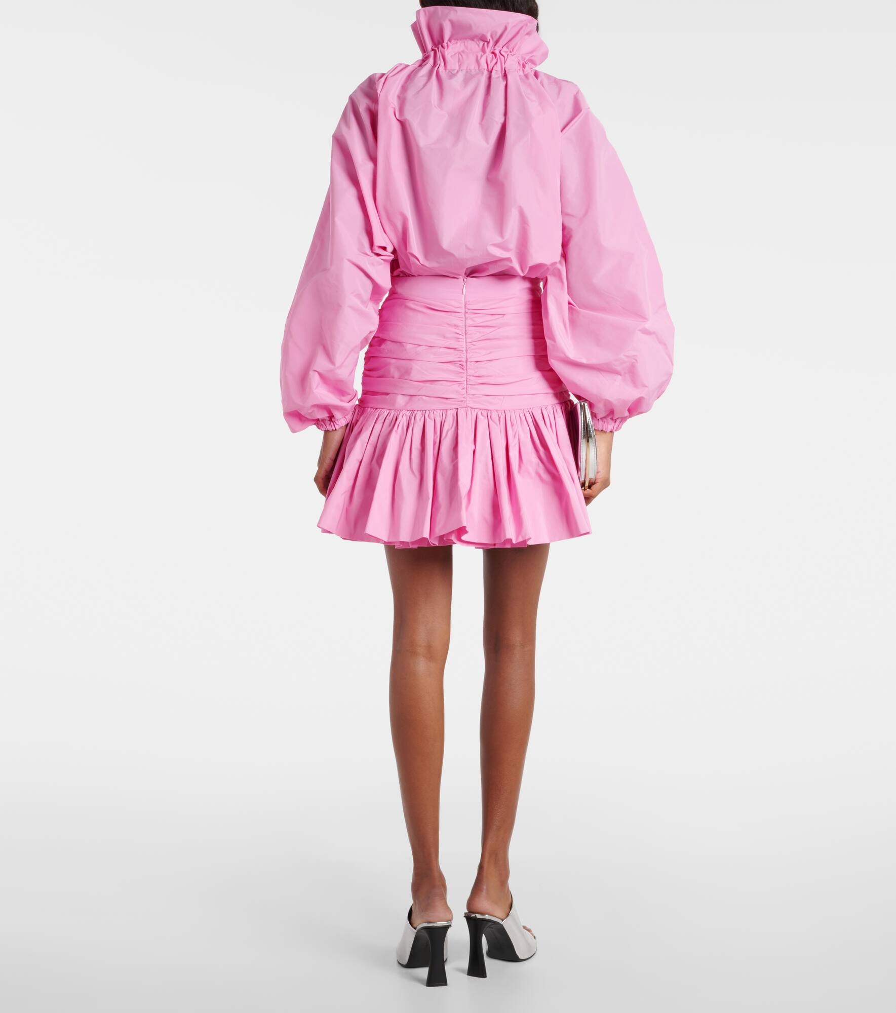 Ruffled high-rise faille miniskirt - 3