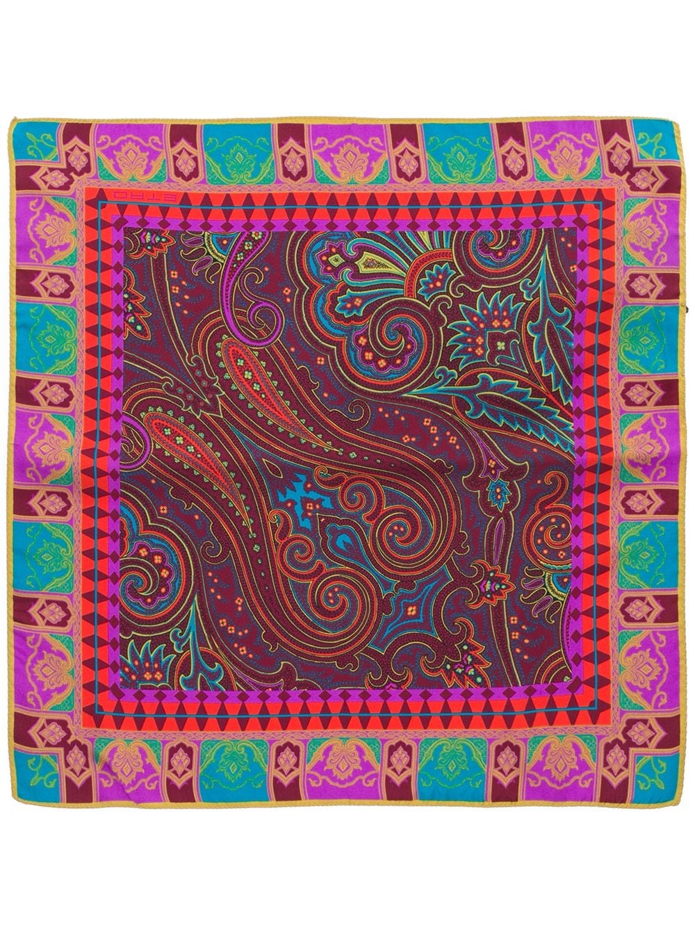 paisley print scarf - 2