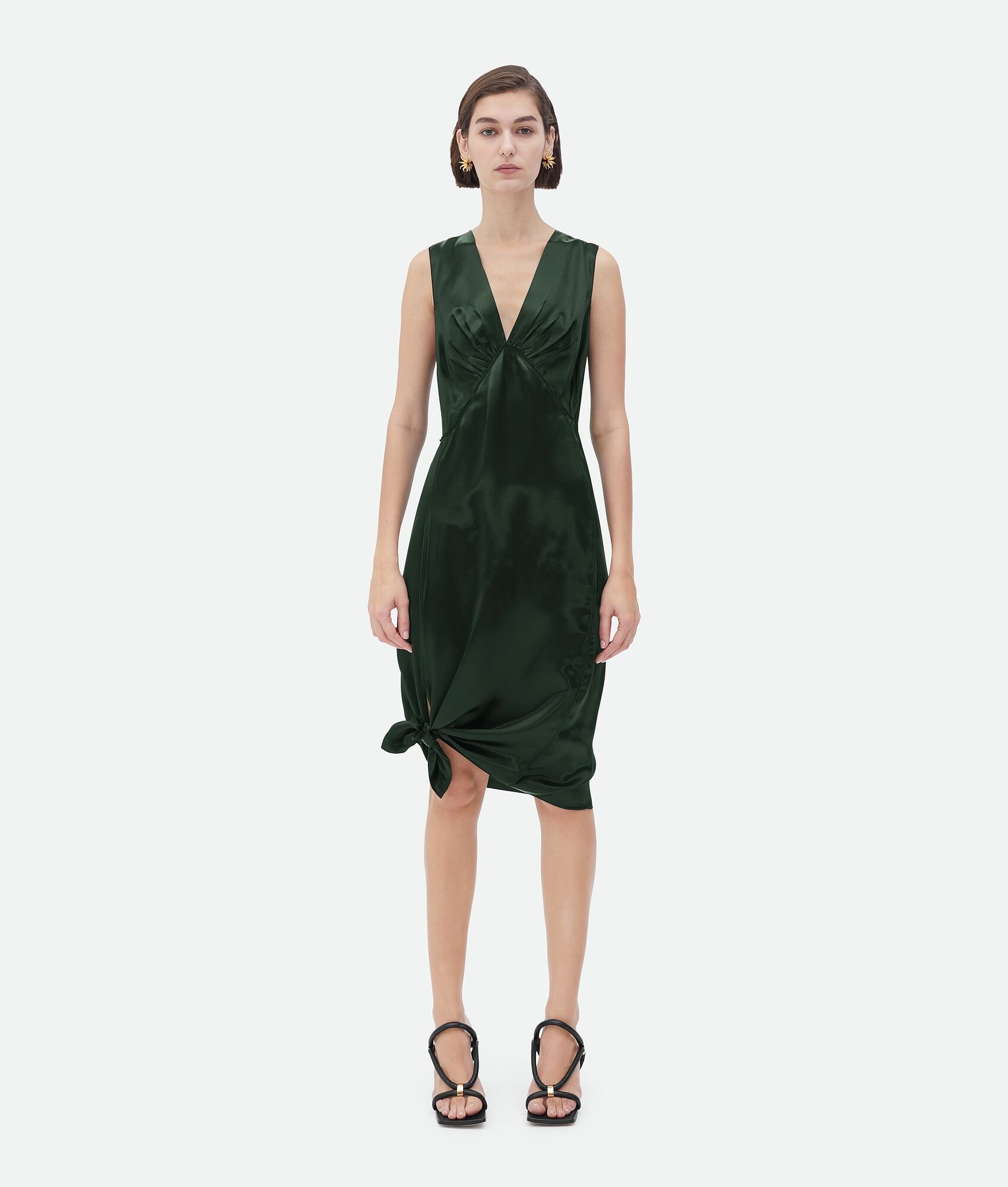fluid satin dress - 4