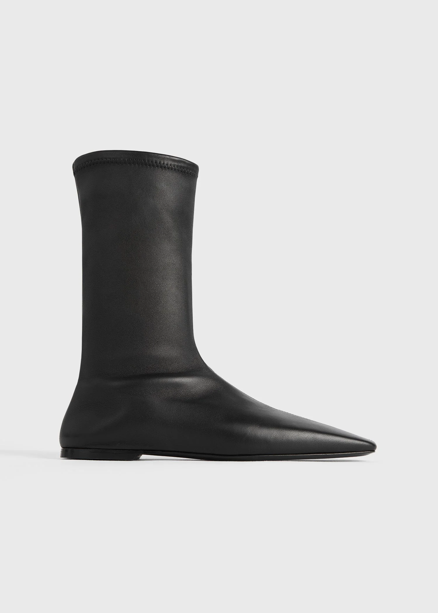 Leather sock boots black - 1