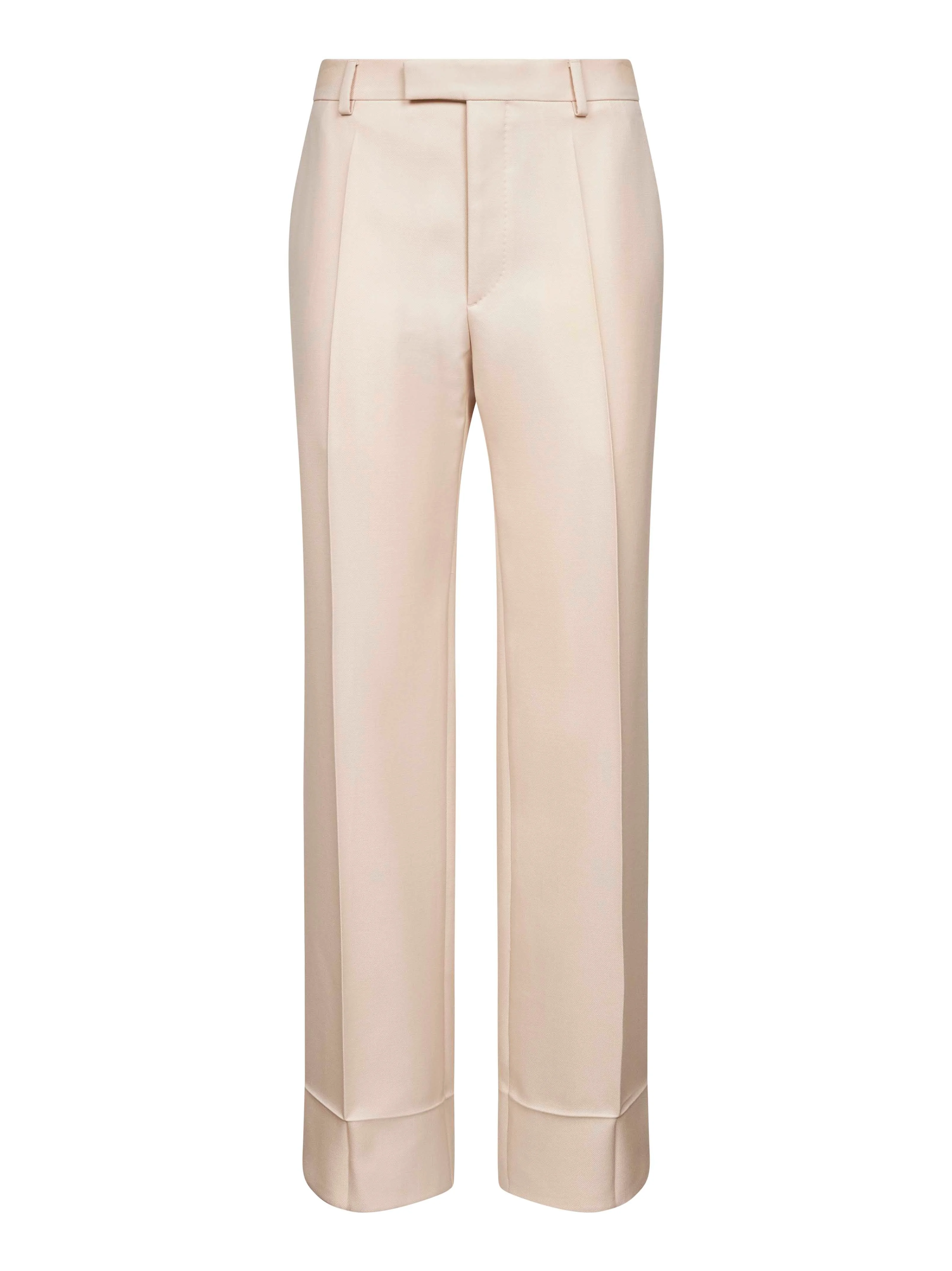 Valentino Men Cream Wool Gabardine Valentino Trousers - 1