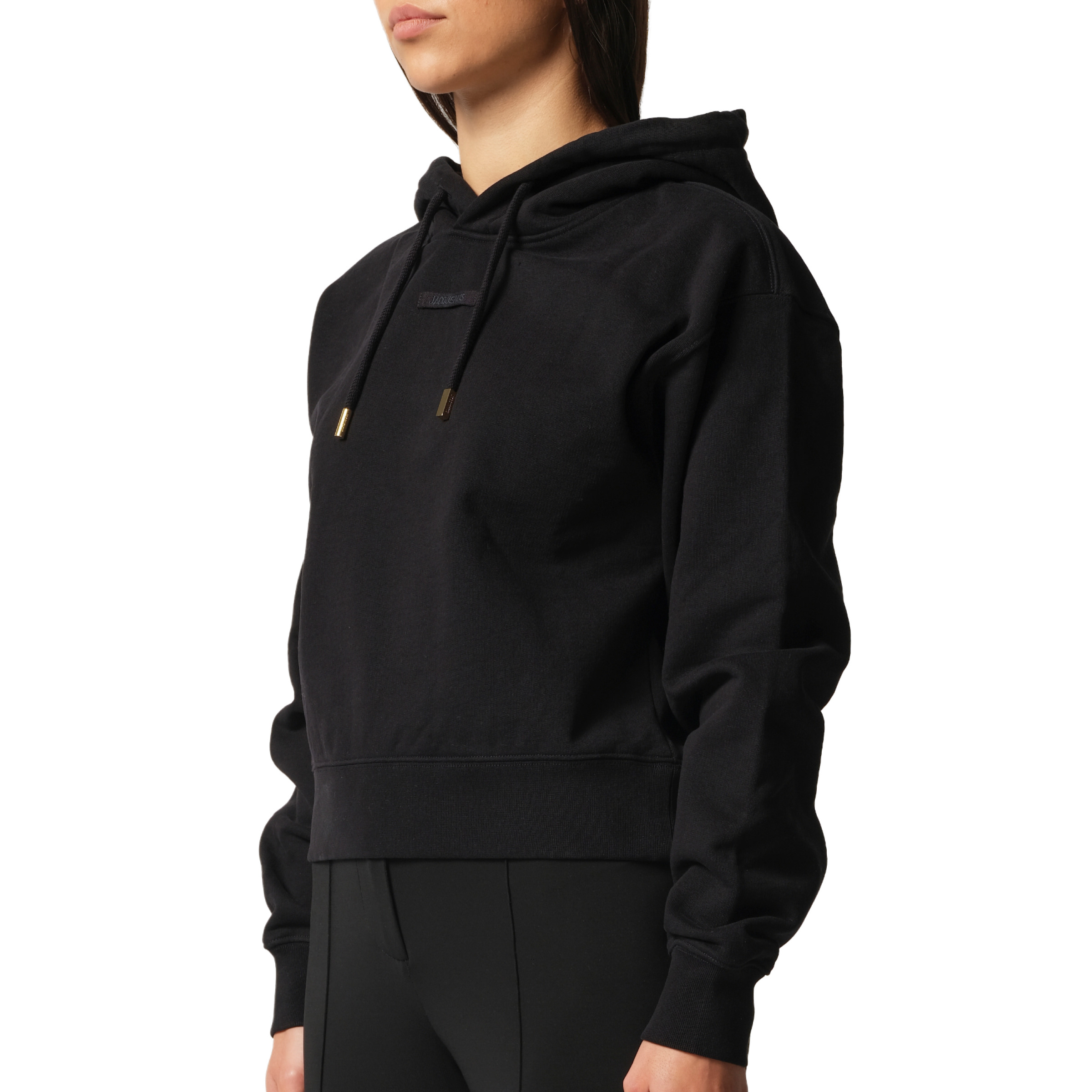 Le Hoodie Gros Grain in Black - 5