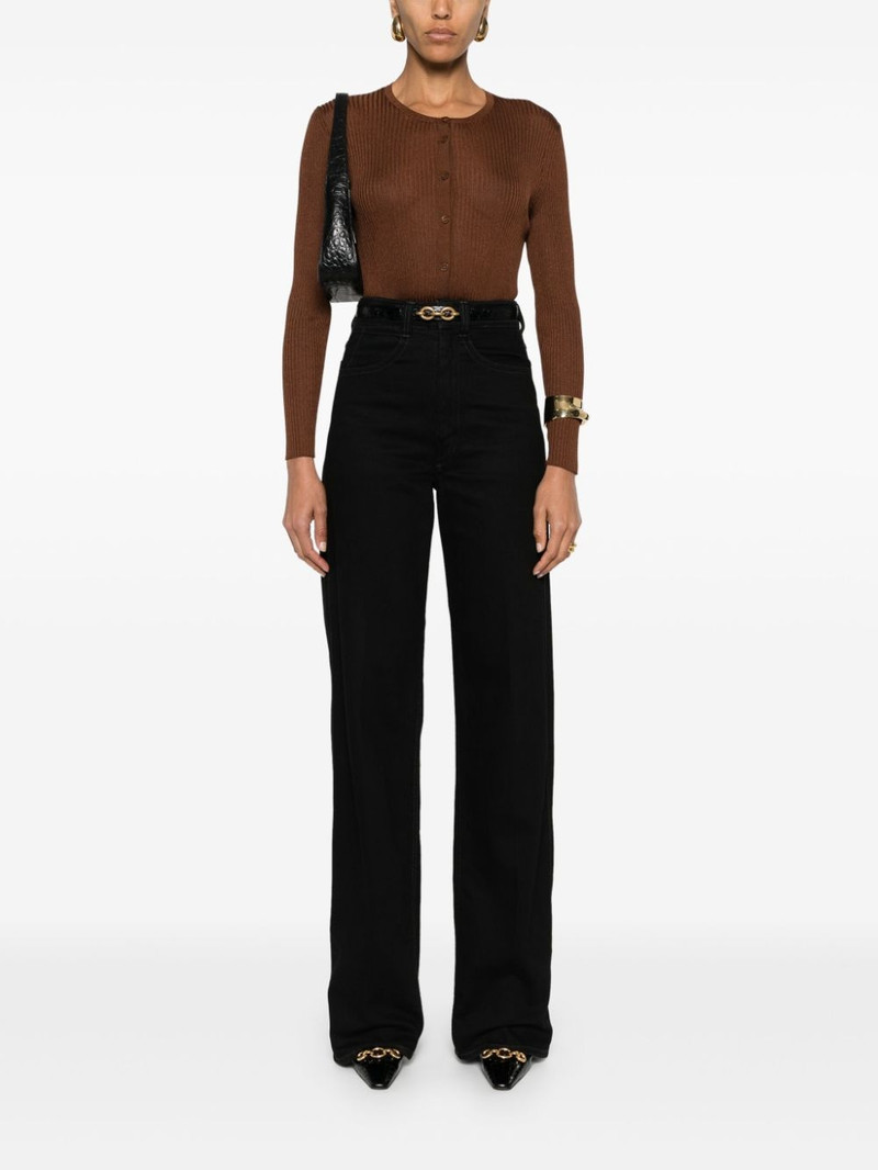 TOM FORD round-neck ribbed cardigan outlook