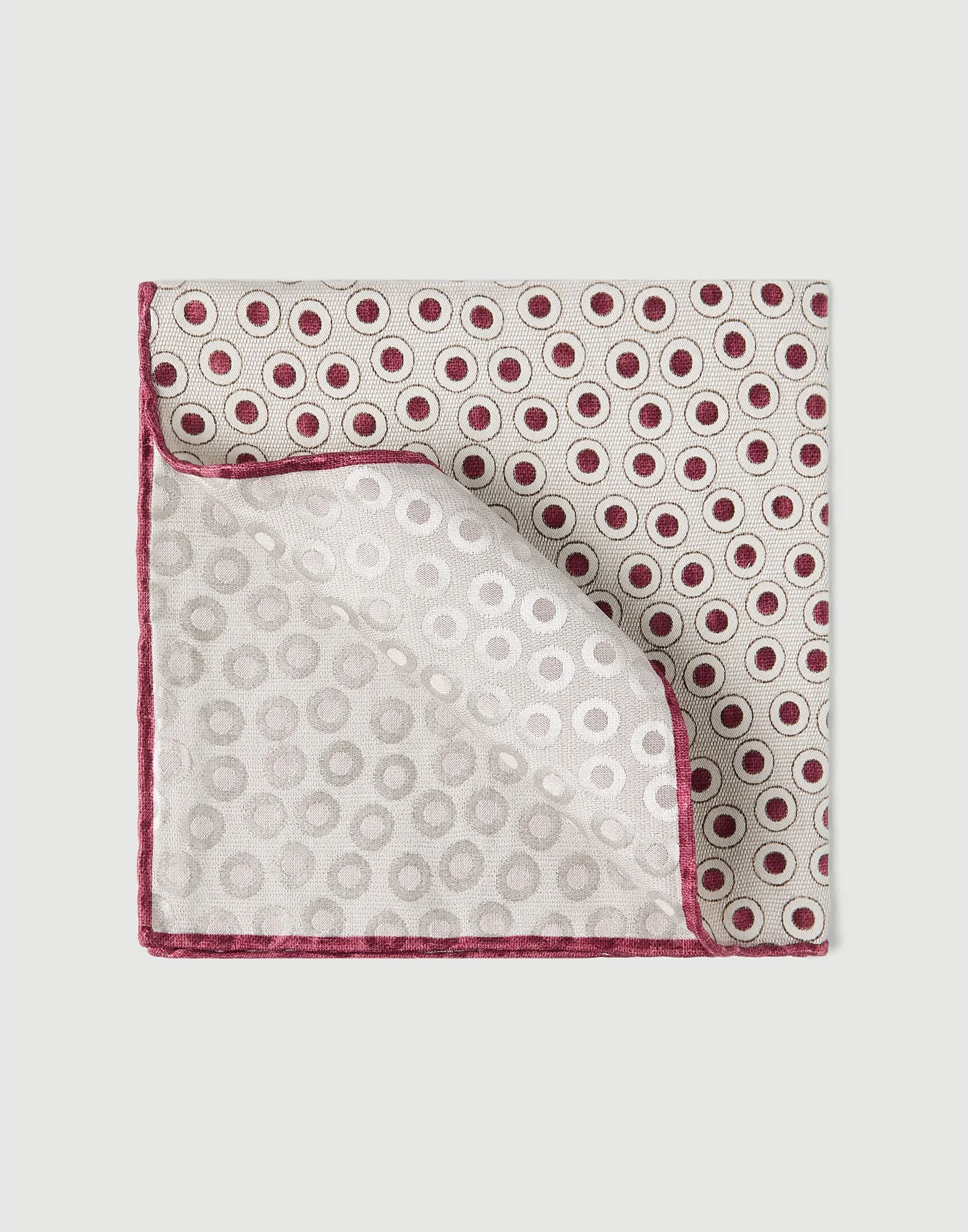 Spotted pattern silk pocket square - 1