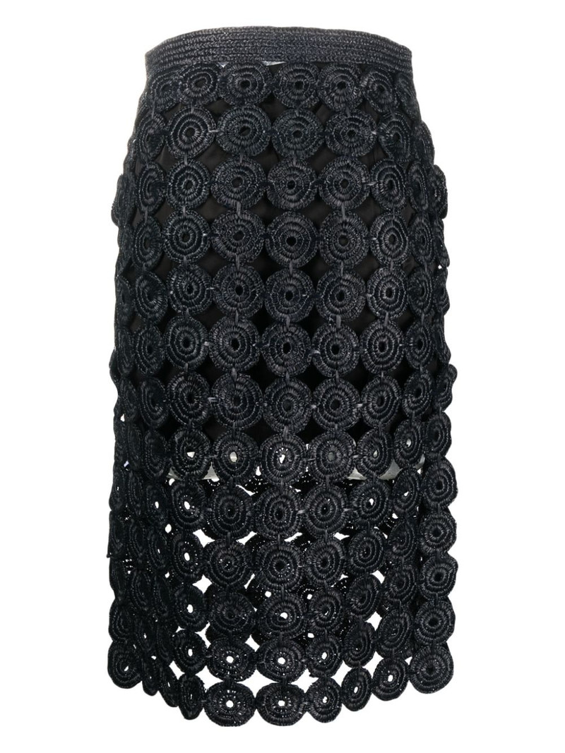 WALES BONNER crochet-knit skirt outlook