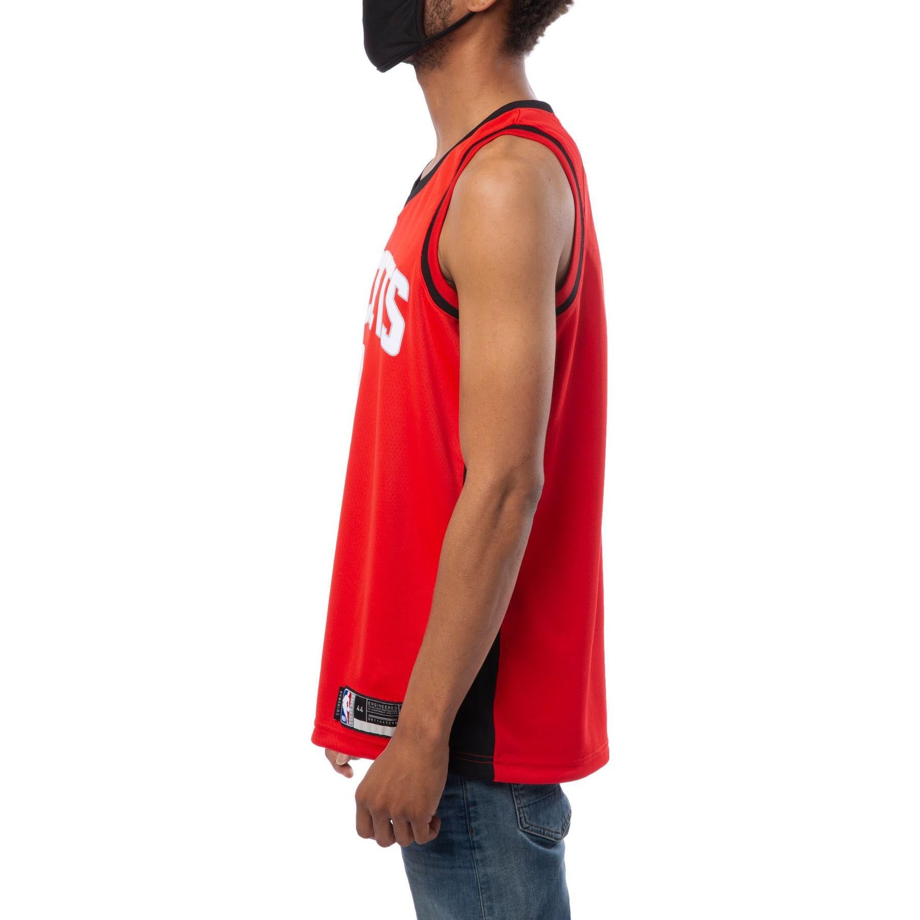 Nike NBA SW 20 Houston Rockets 13 James Harden Rockets Icon Edition 2020 Swingman Jersey Red CW3666- - 4