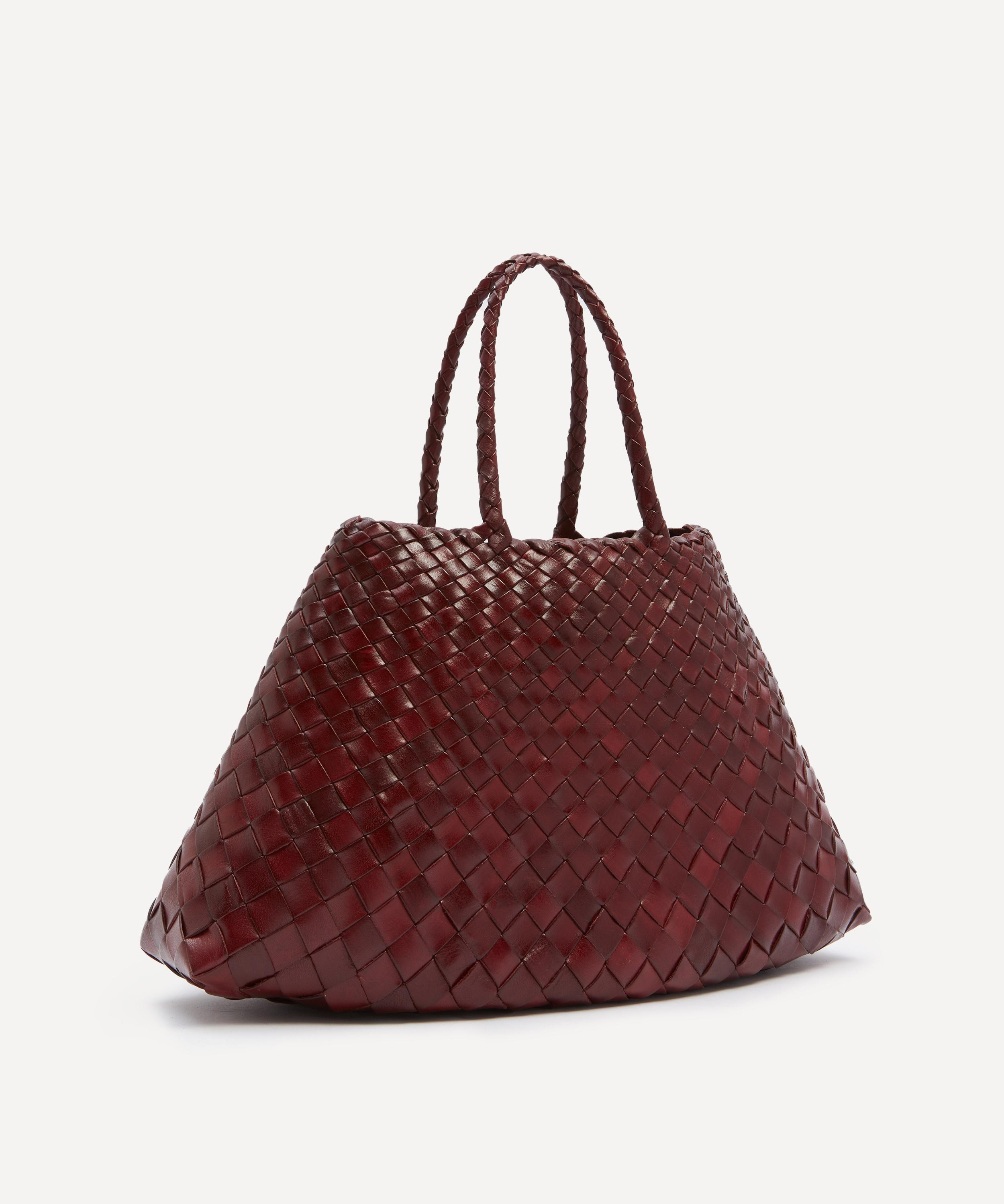 Small Santa Croce Woven Leather Tote Bag - 3
