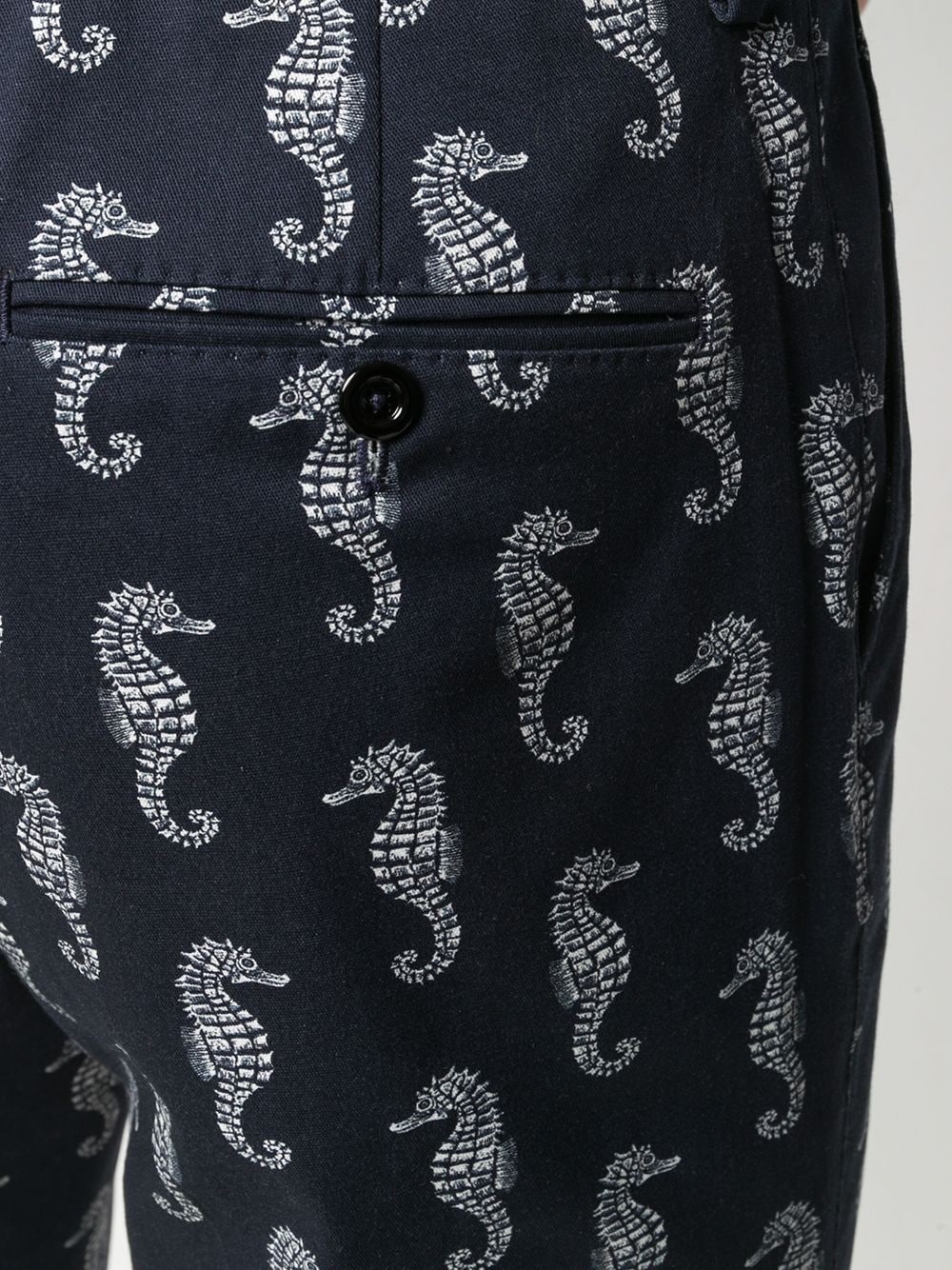 seahorse-print slim-fit trousers - 5