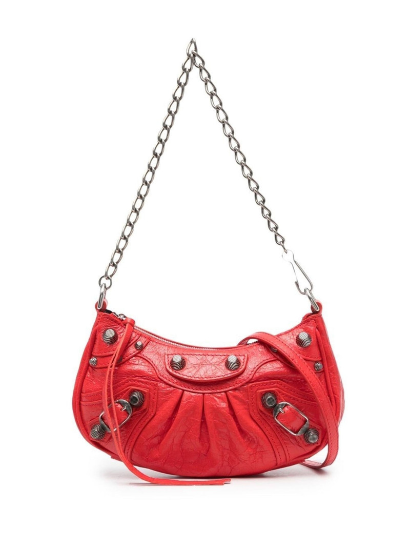 leather stud-detail shoulder bag 1