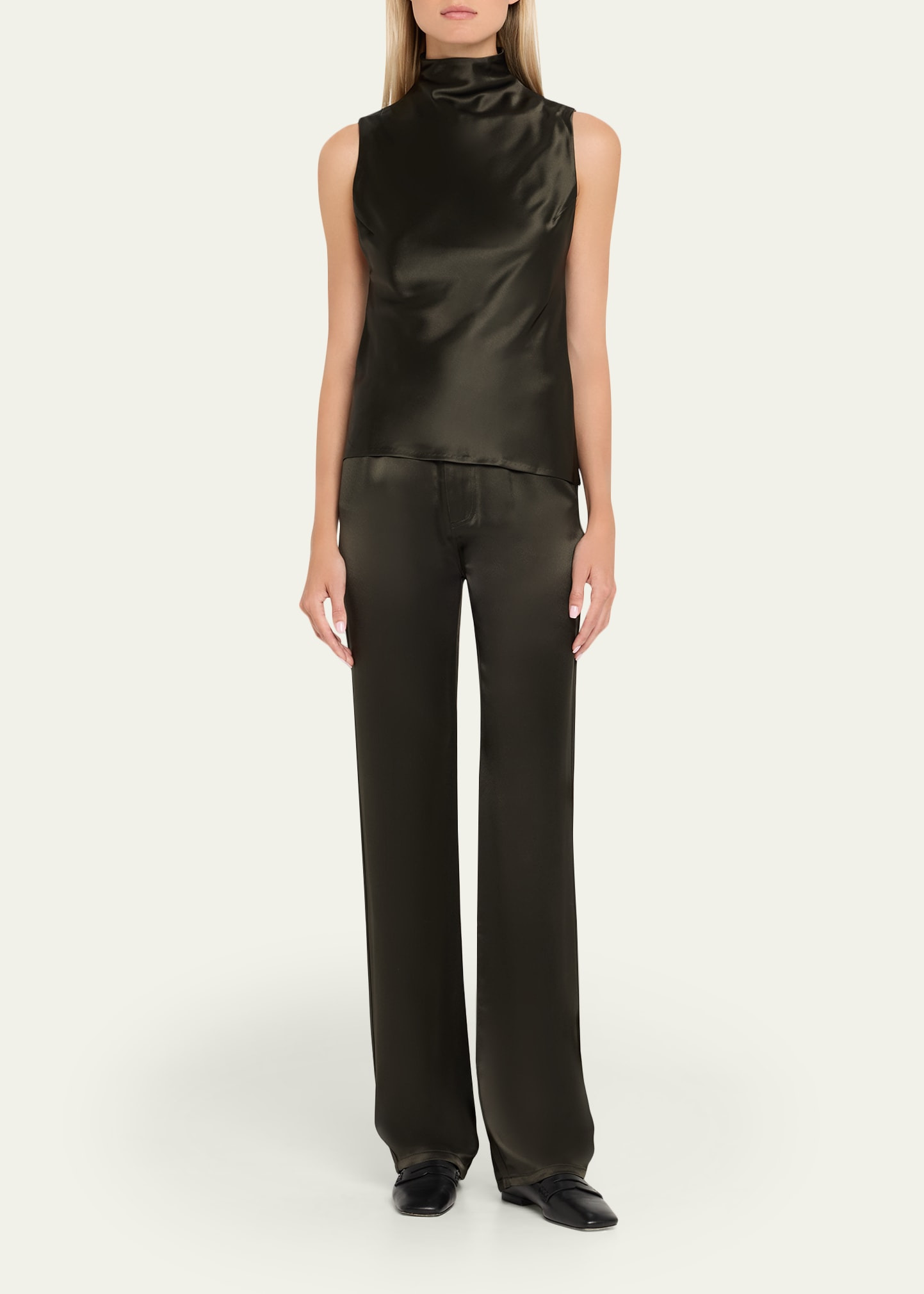 Tita Straight-Leg Satin Pants - 2