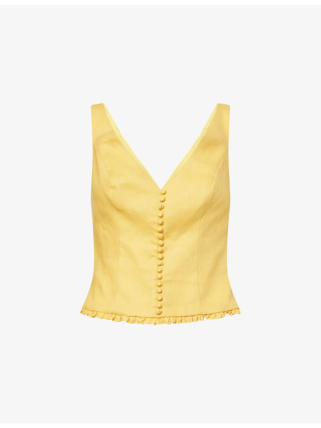Flicka Button-Front Linen Top - 1