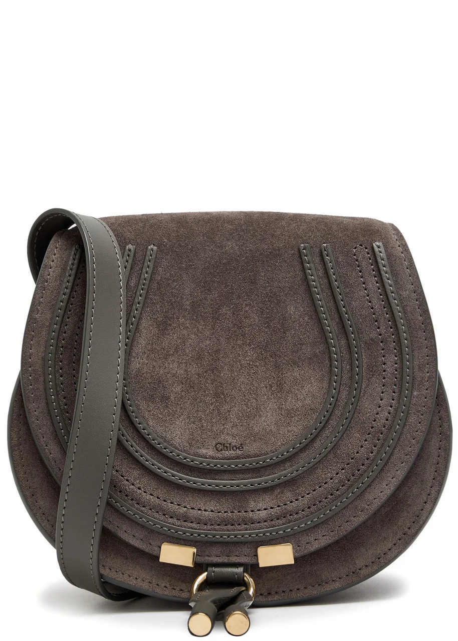 Chloe Marcie Small Suede Saddle bag - 1