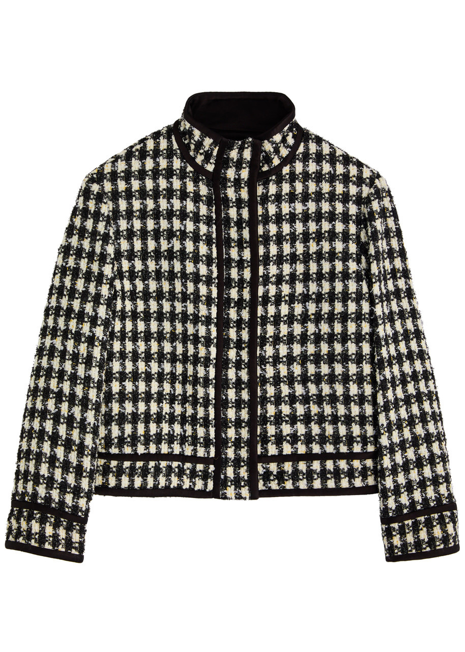 Alice + Olivia Corwin Checked Tweed Jacket - 1