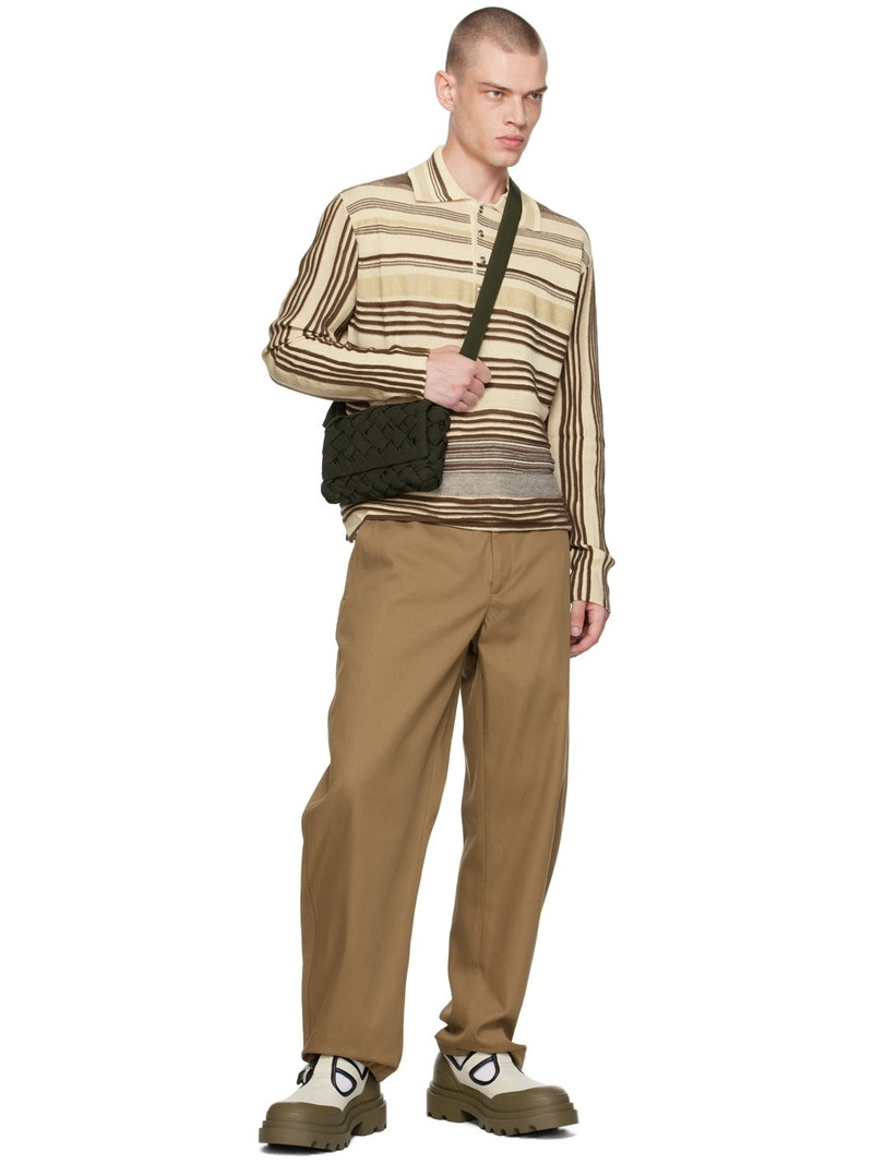 Bottega Veneta Beige & Khaki Trek Mary-Jane Loafers outlook