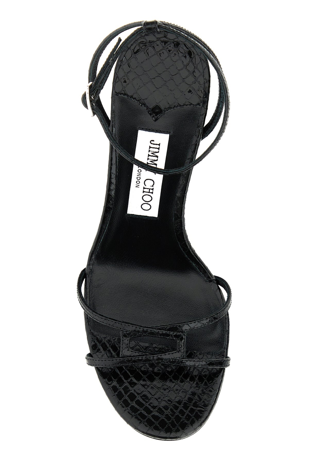Black leather Leo 100 sandals - 4