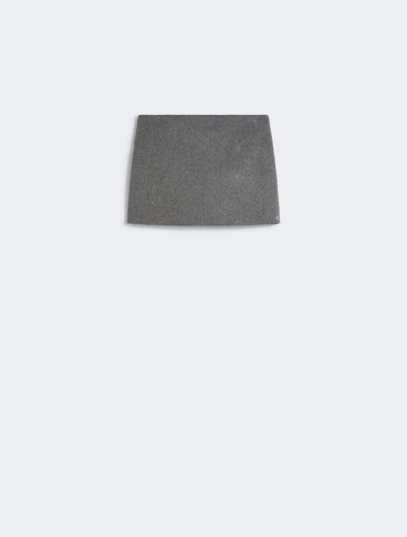 Low-rise mini skirt - DARK GREY - 1