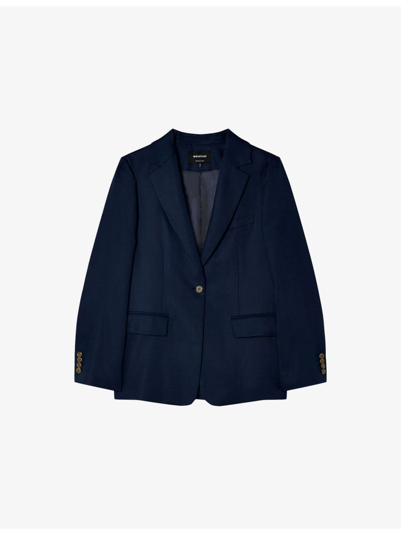 Hopsack Relaxed-Fit Woven Blazer 1