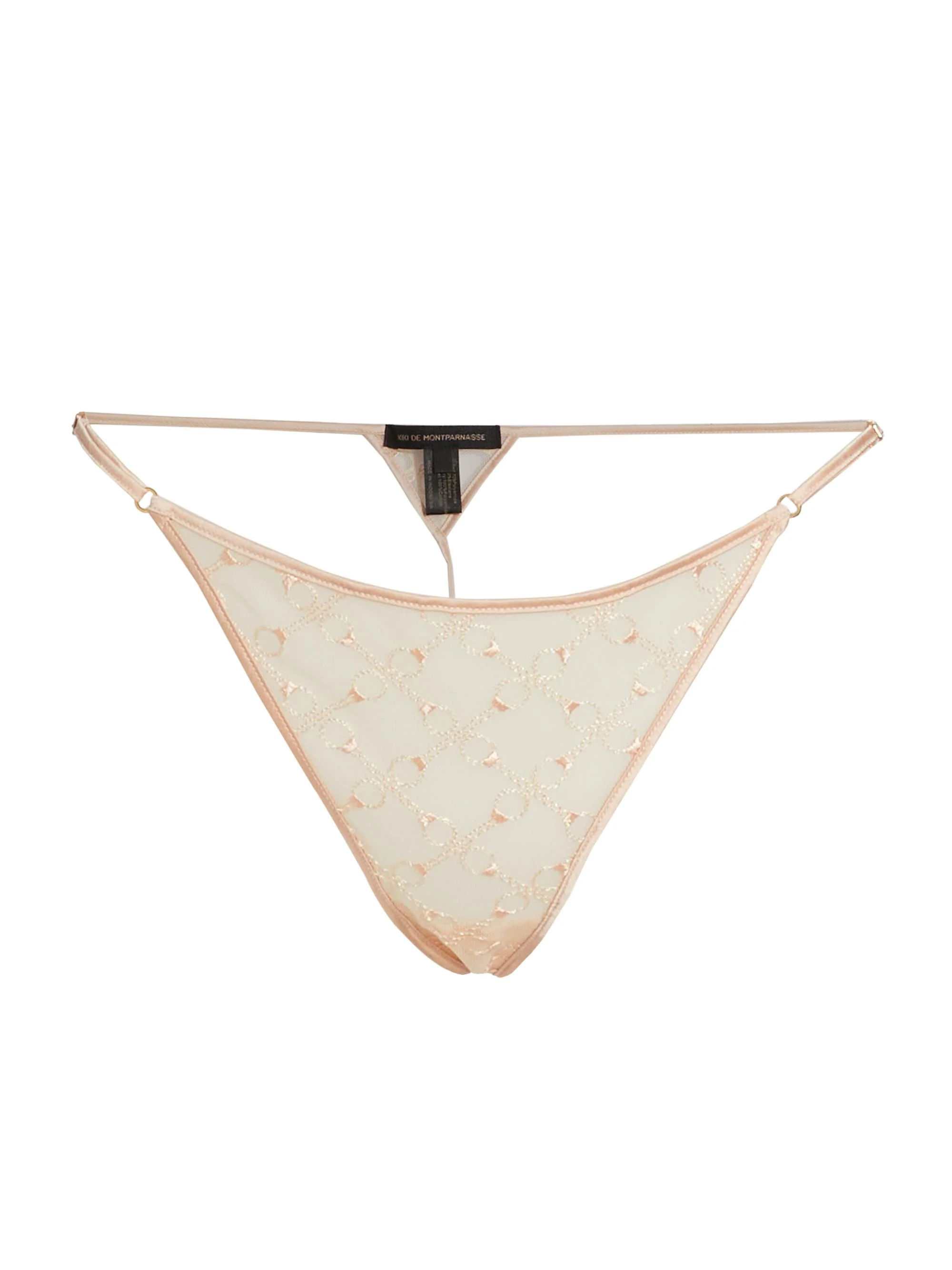 Women's Handcuff Lace G-String - Blush - 1