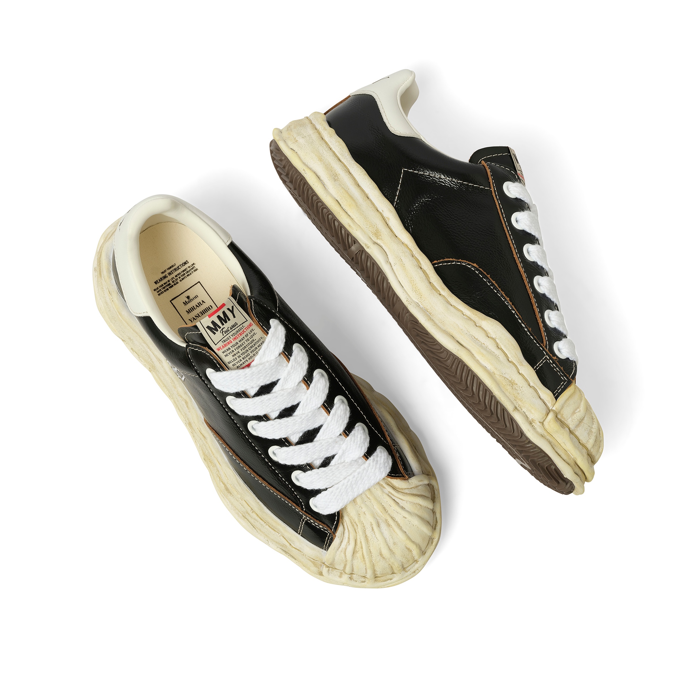 Blakey OG Wrinkled Leather Sneaker in Black - 4