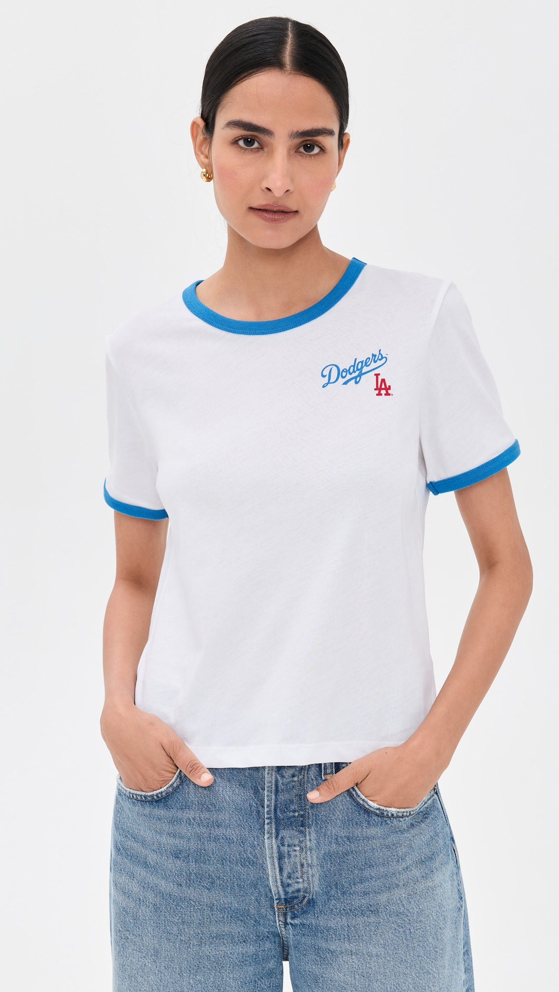 LA Dodgers Serif Ringer Tee - 6