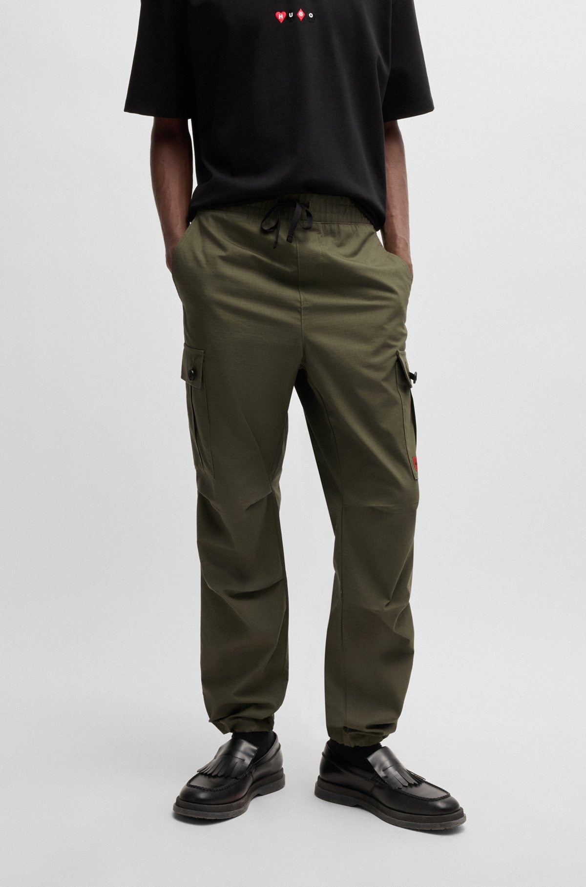 REGULAR-FIT CARGO TROUSERS IN RIPSTOP COTTON - 2