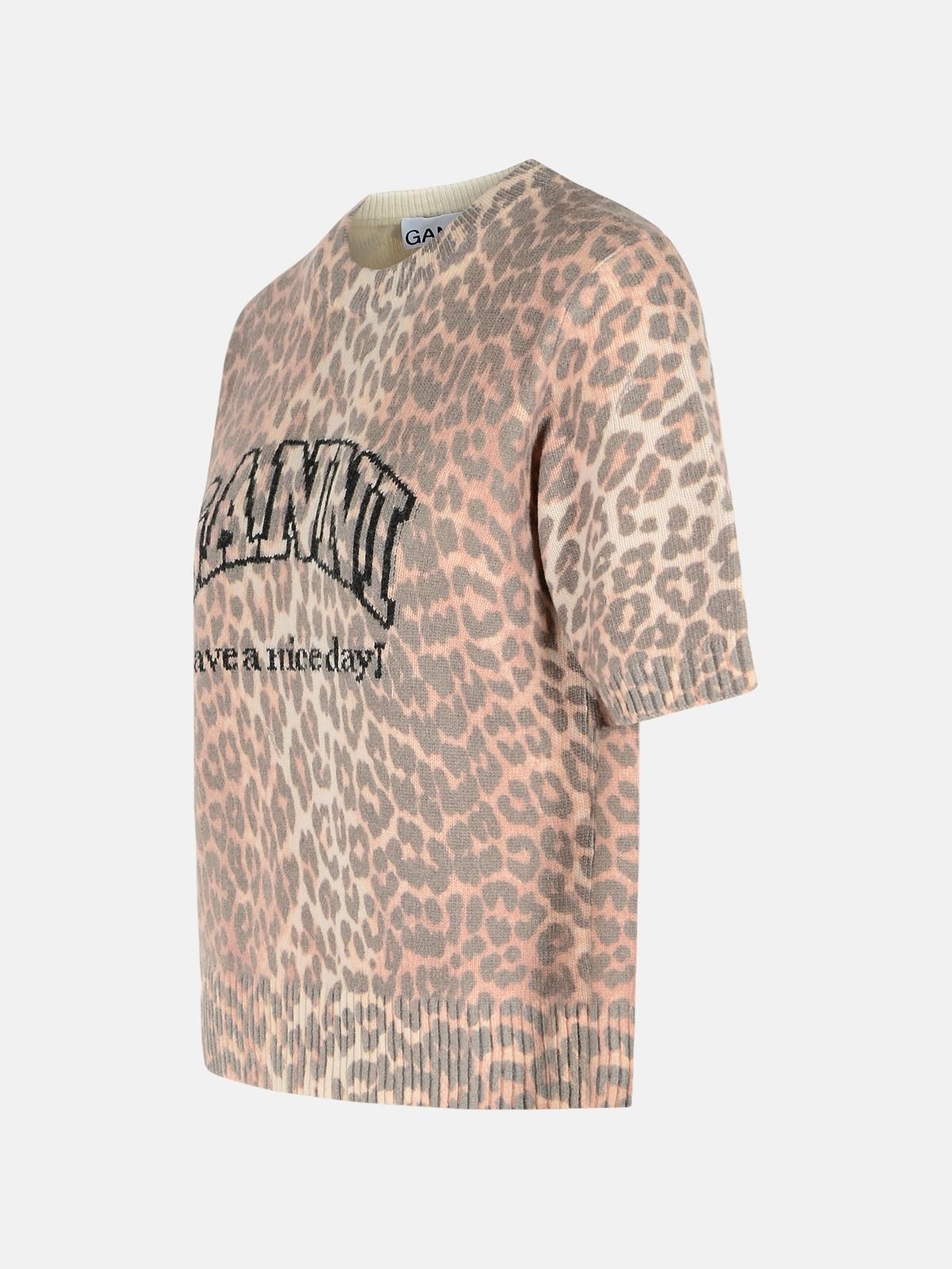 LEOPRADATA WOOL BLEND T-SHIRT - 2