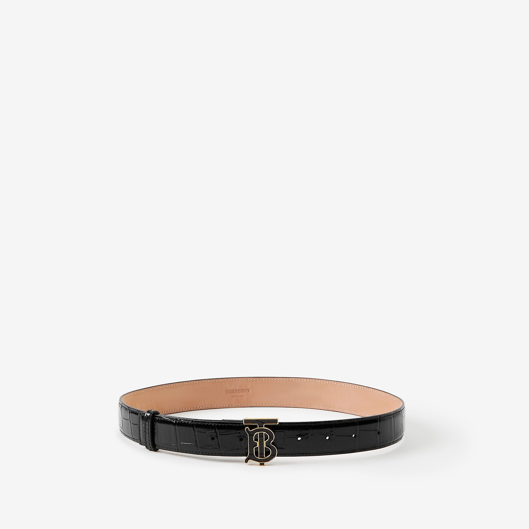 Embossed Leather TB Belt - 1