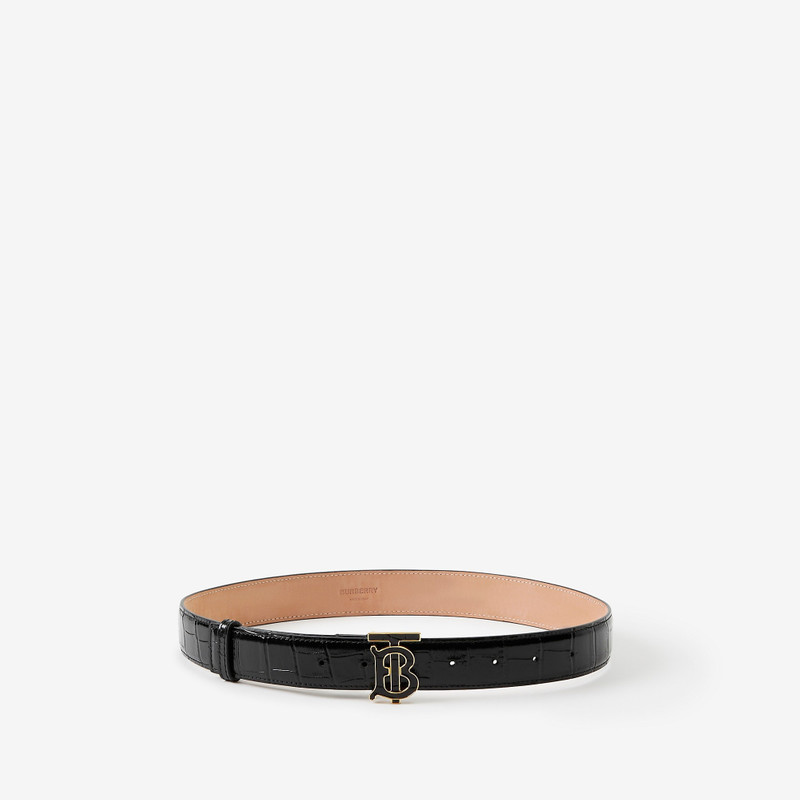 Embossed Leather TB Belt 1