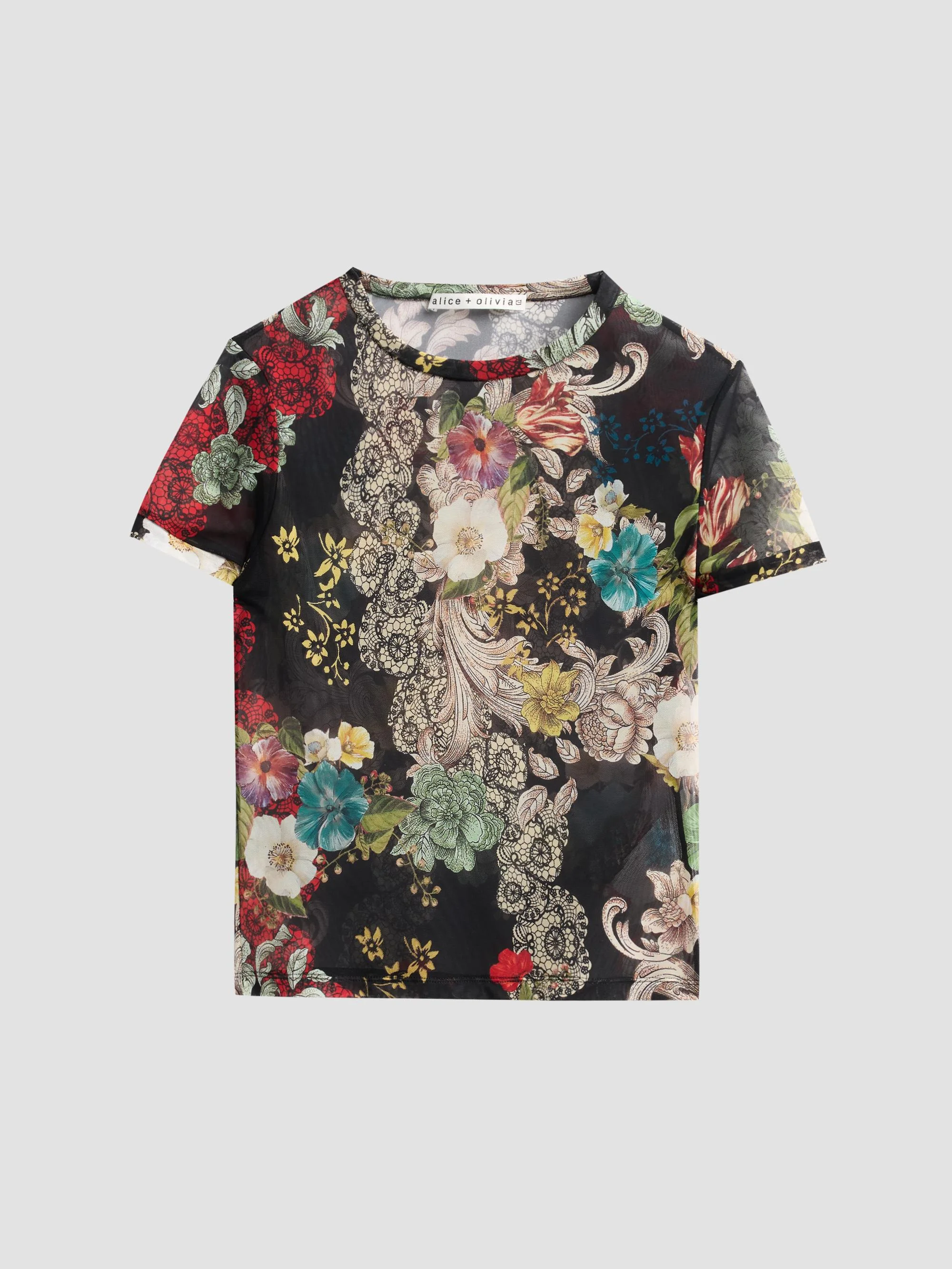 Women's Tess Floral Crewneck T-Shirt - Free Spirit - 1