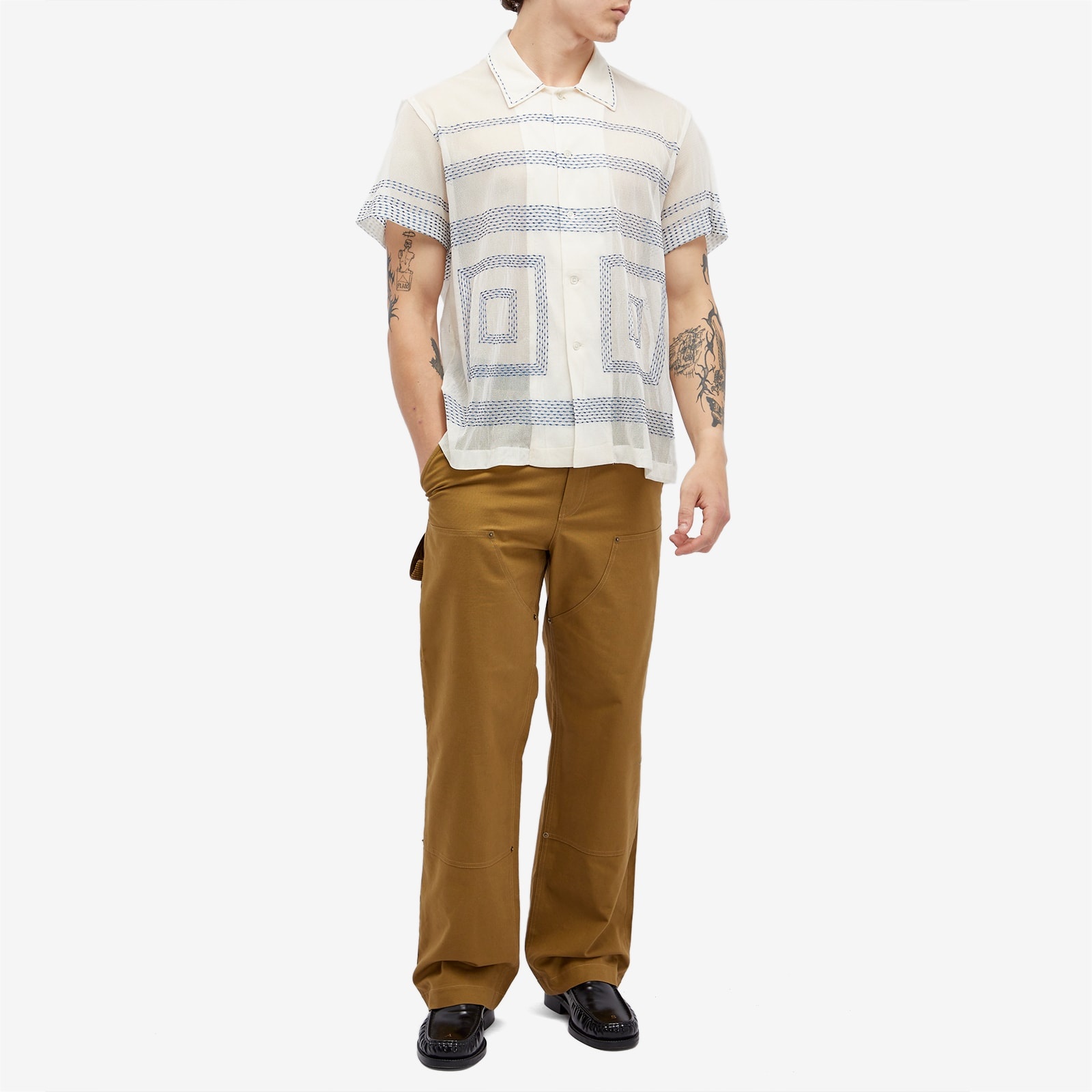 BODE Tile Stitch Vacation Shirt - 4