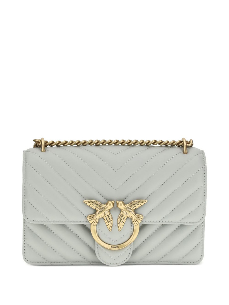 Love chevron bird-ring leather shoulder bag 1