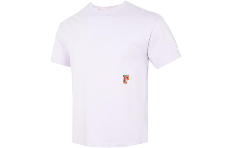 PUMA Team Badge Relaxed Short Sleeve T-Shirt 'Purple' 623249-17 - 1