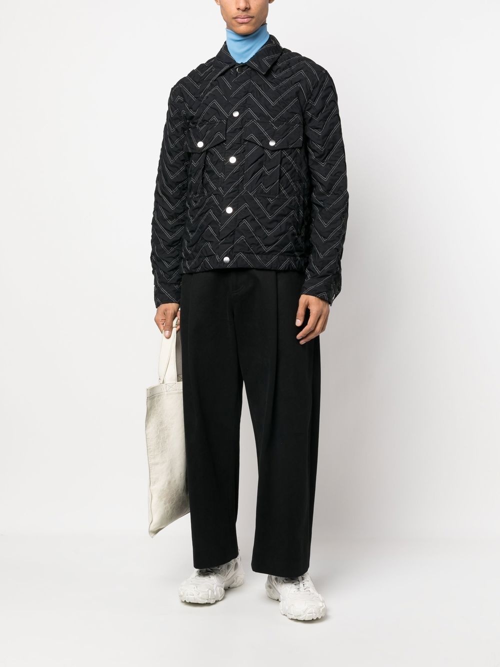 zig-zag quilted lightweight jacket - 2