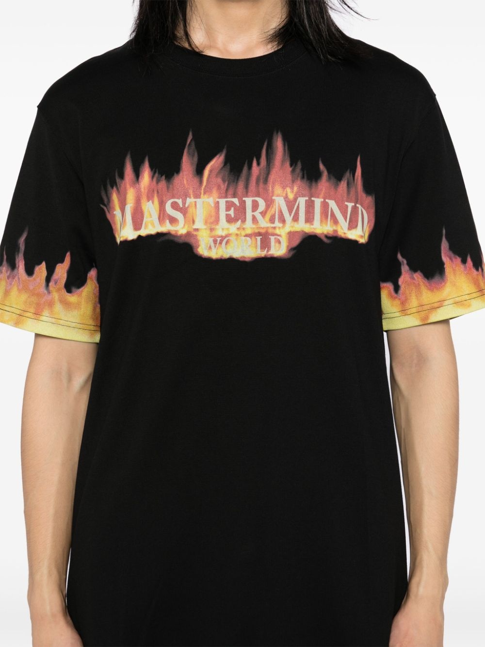 logo-print skull T-shirt - 4