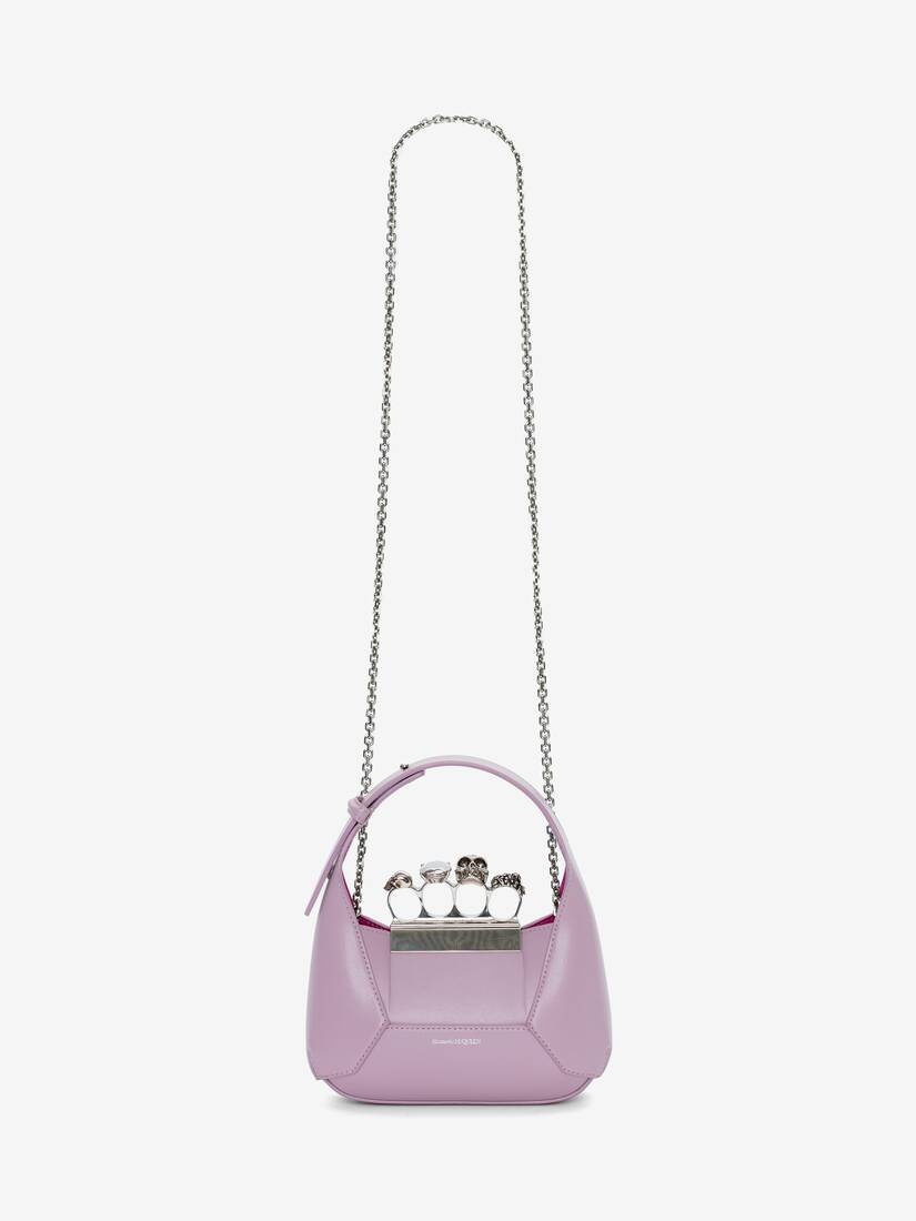 Women's The Jewelled Hobo Mini Bag in Antique Pink - 5